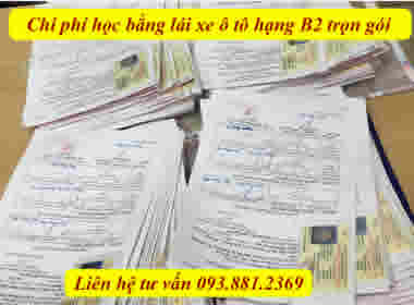 Chi phí học bằng lái xe B2 trọn gói tại Hà Nội