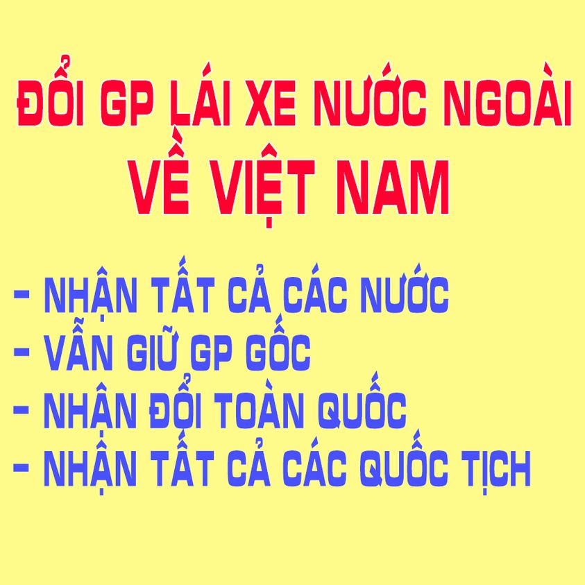 Thủ tục đổi bằng lái xe nước ngoài sang Việt Nam